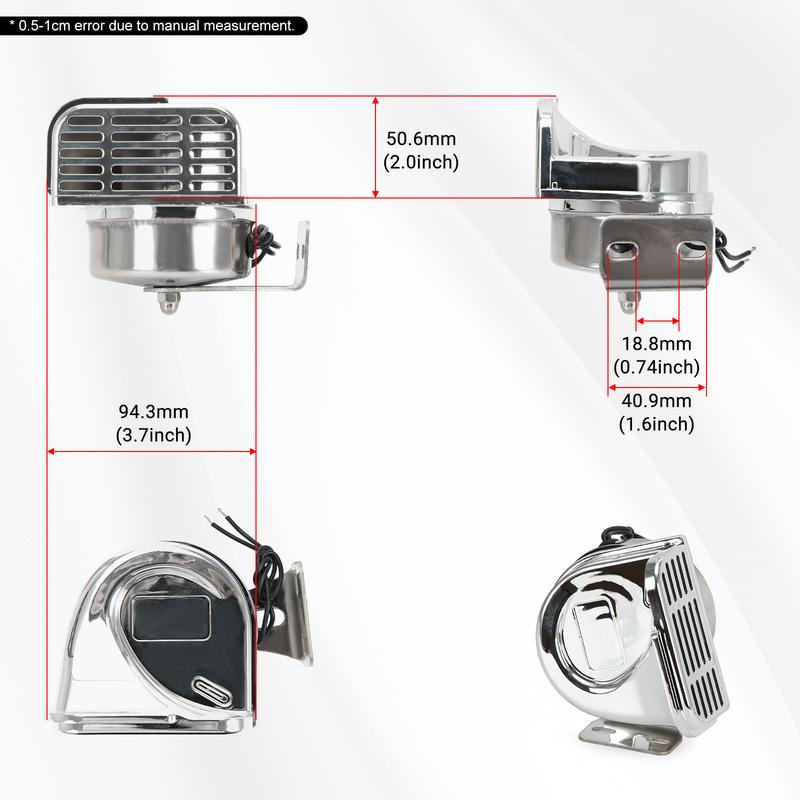 Corrosion-Resistant Stainless Steel Dual-Diaphragm Boat Horn 410 Hz 510 Hz High Tone Signal for Reliable Nautical Communication