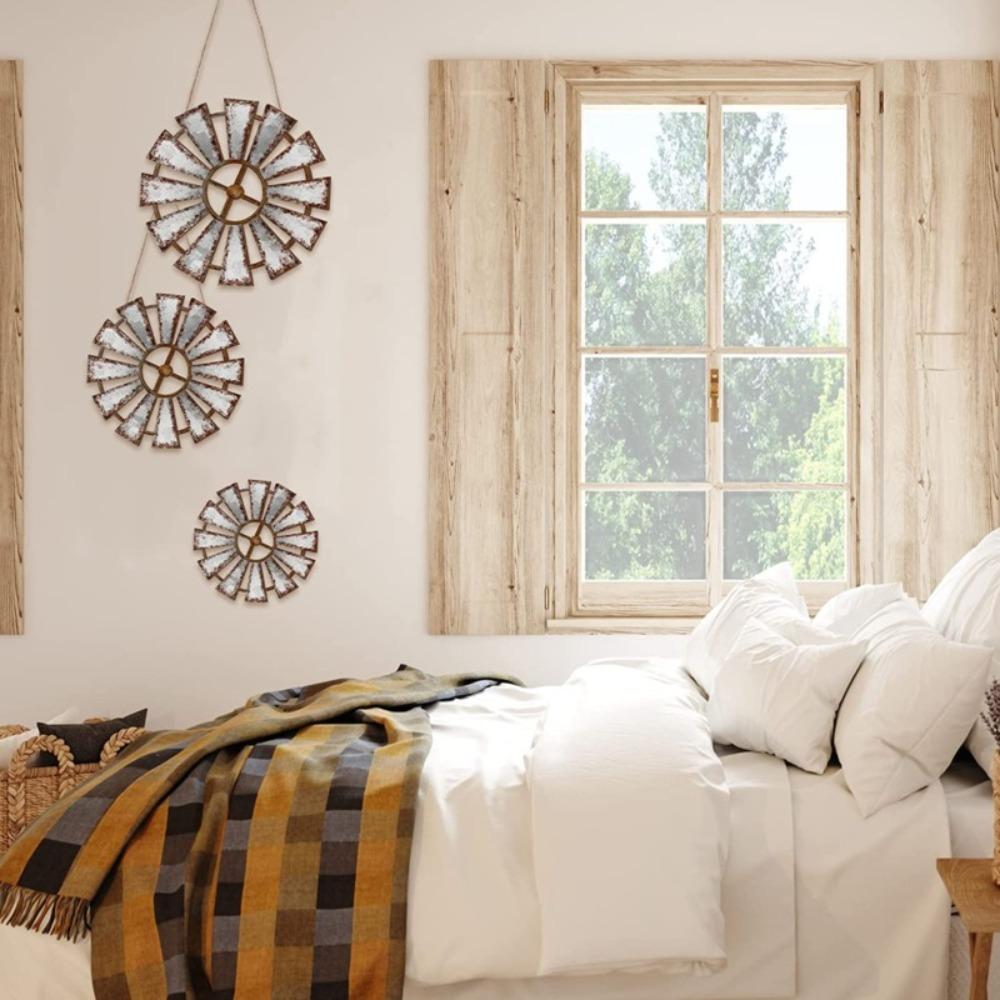 Country Theme Wood Windmill Wall Decor Rustic Style Rustic Wall Art  Farmhouse Porch