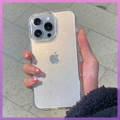 Suitable for Apple 13 Phone Case, Transparent Glitter, Iphone14promax Full Package 12mini Anti-drop 11 Phone Case