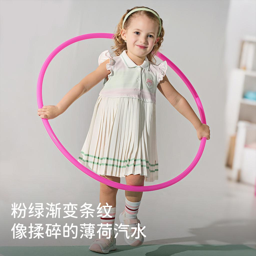 David Bella Children's Cool Dress Summer Dress New Girl Polo Pleated Skirt Baby Sports Dress