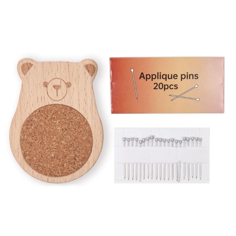 

Animal Needle Pin Holder Wood Pin Cushion Sewing Pin Organizers for Sewing Needlework Clothing Wood Needle Pin Holder