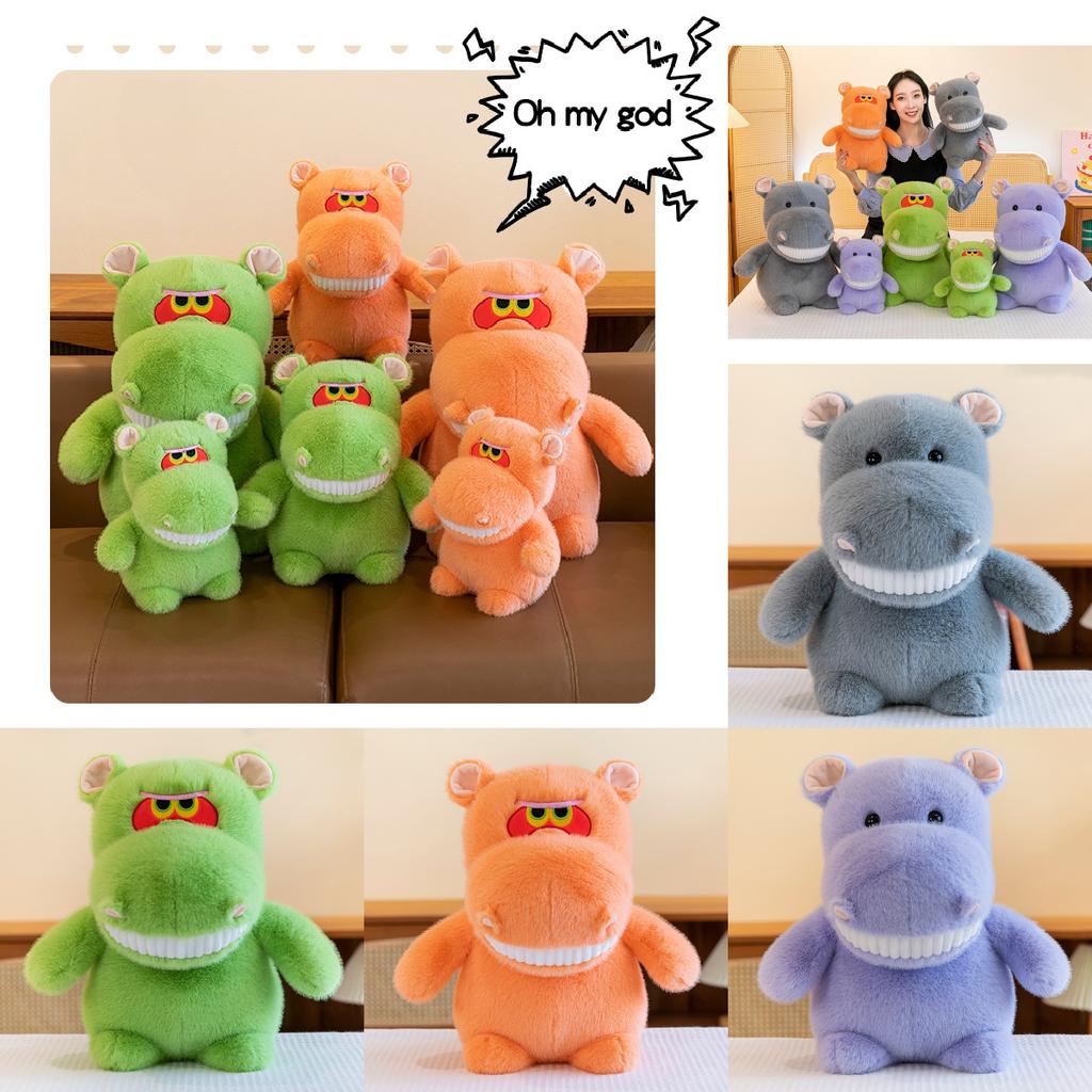 Hippopotamus Plush Toy Cute Cartoon Stuffed Doll Home Decor Birthday Present