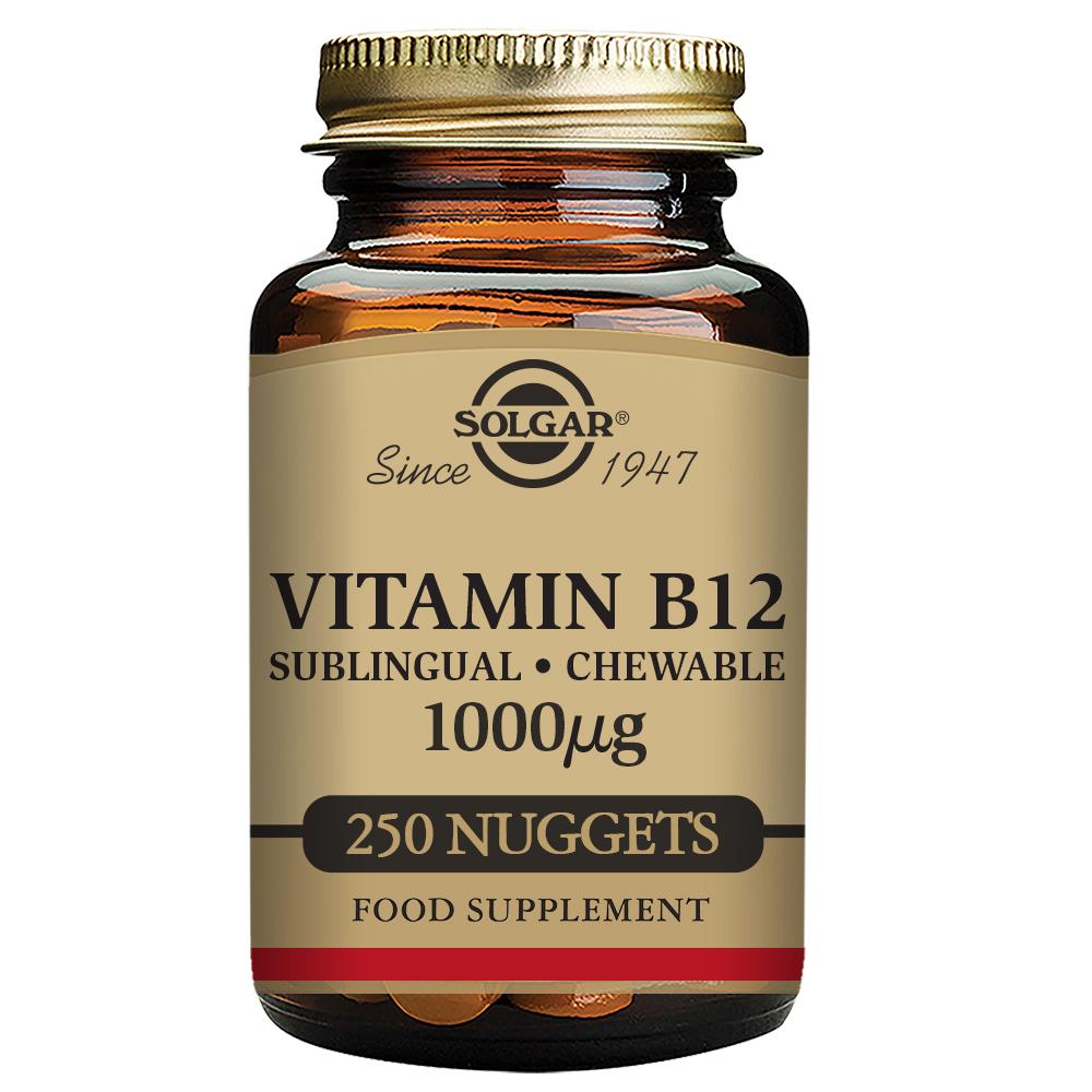 Solgar Vitamin B12 1000mcg - Cyanocobalamin 250 Tablets