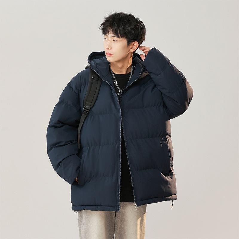 Padded Clothes Men's Candy Color Winter New Trend Loose Hooded Padded Jacket Thickened To Keep Warm