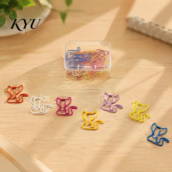 Creative Stationery for Desk 20PCS Cute Shaped Paper Clips, Bone/Duck/Dog/Cat Shape, Decorative Assorted Shapes Holders Metal Fasteners Office