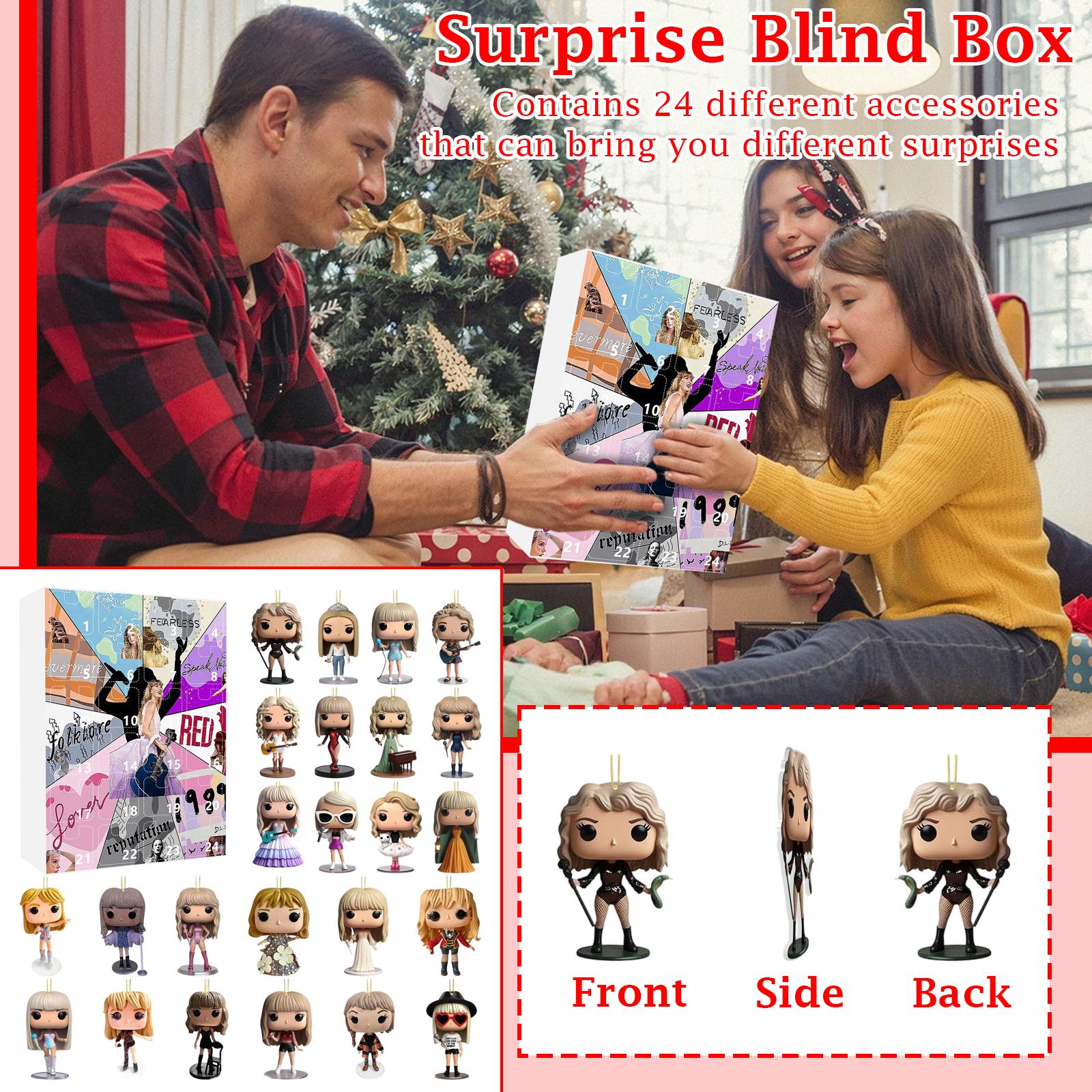 

2D Plane Box 24 Double-sided Printing Pendant Countdown Calendar 24-day Christmas Advent Calendar Acrylic Plane Pendant Blindbox One Size