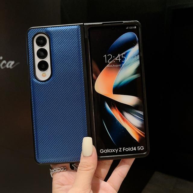 Pro Samsung Galaxy Z Fold 4 3 2 5g Pouzdro Luxusní Business Obyčejná kůže Ultra tenký matný ochranný kryt proti nárazu Příslušenství