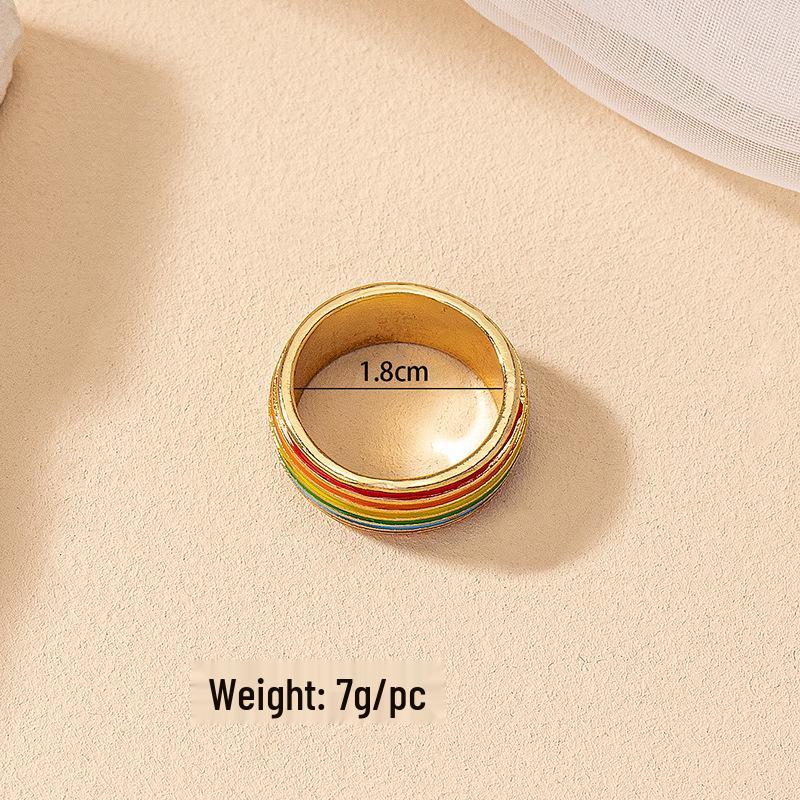 

Женское кольцо с масляной радужной подтекой: Корейская мода, Современный стиль