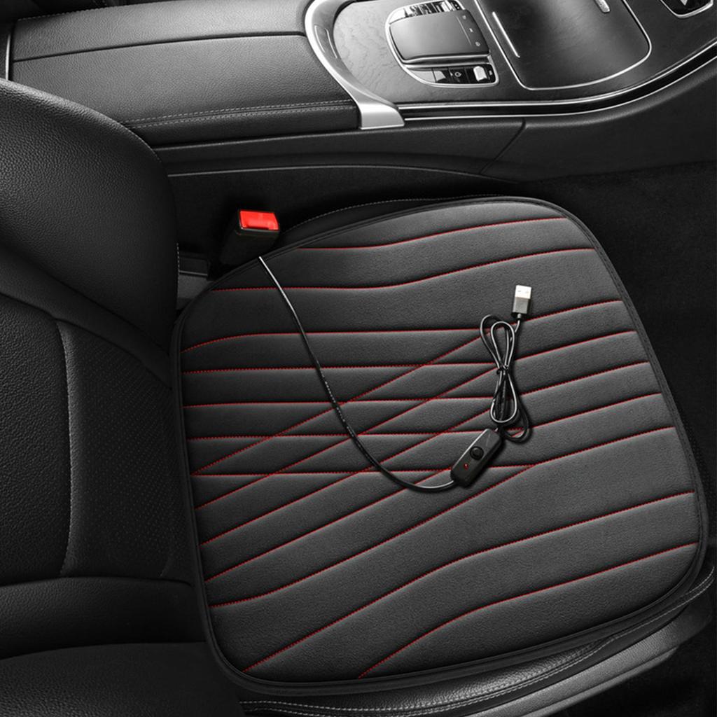 Car Heated Seat Cushion Non-Slip Bottom Automotive Chair Warming Device Fast Heating Pad Seat Warmer For Suv Rv Truck Vehicle
