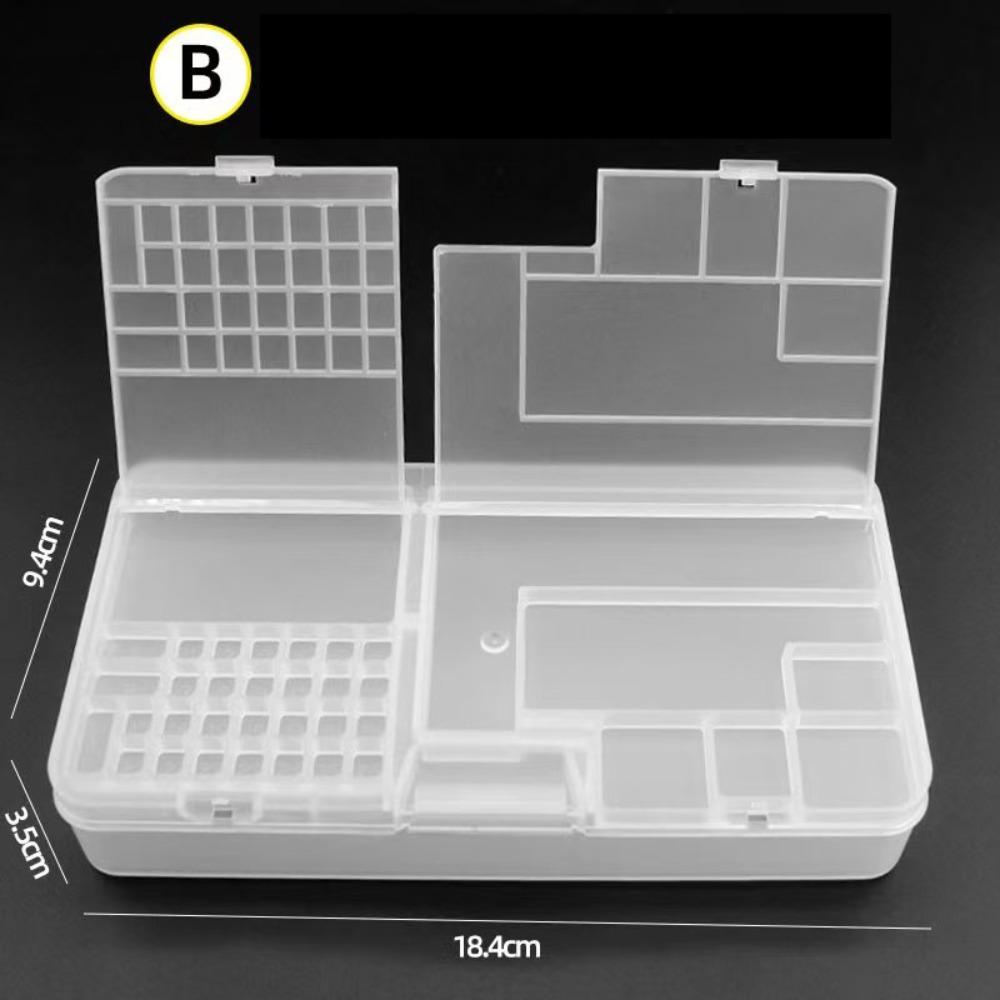 Transparent Electronic Components Storage Box Compartment Small Screw Accessories Container