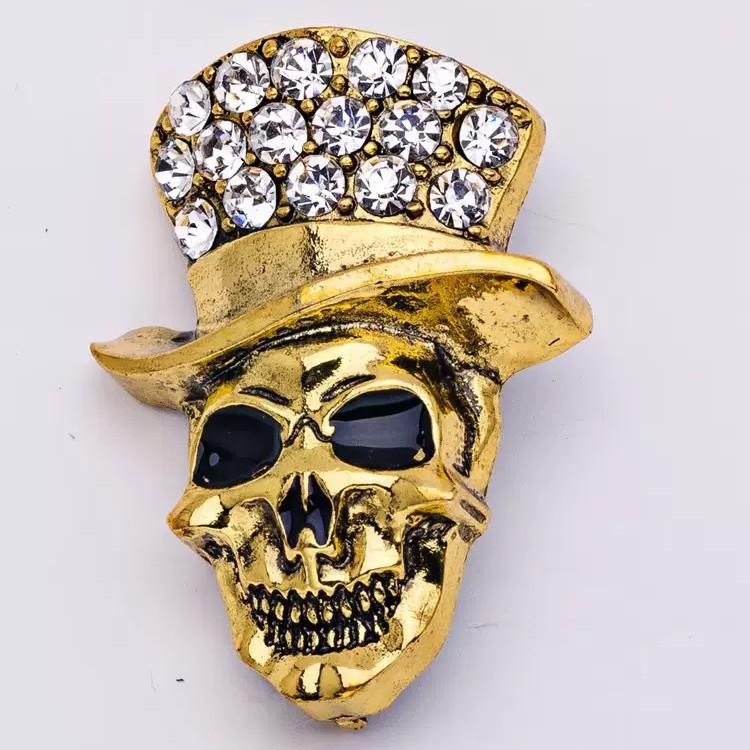

Punk Halloween Clown Skull Ornament Brooch 2*4cm