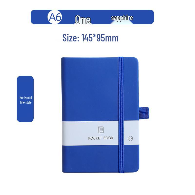 Portable A7 Color Elastic Band Notebook - Student Memo with Skin Feel Leather Cover