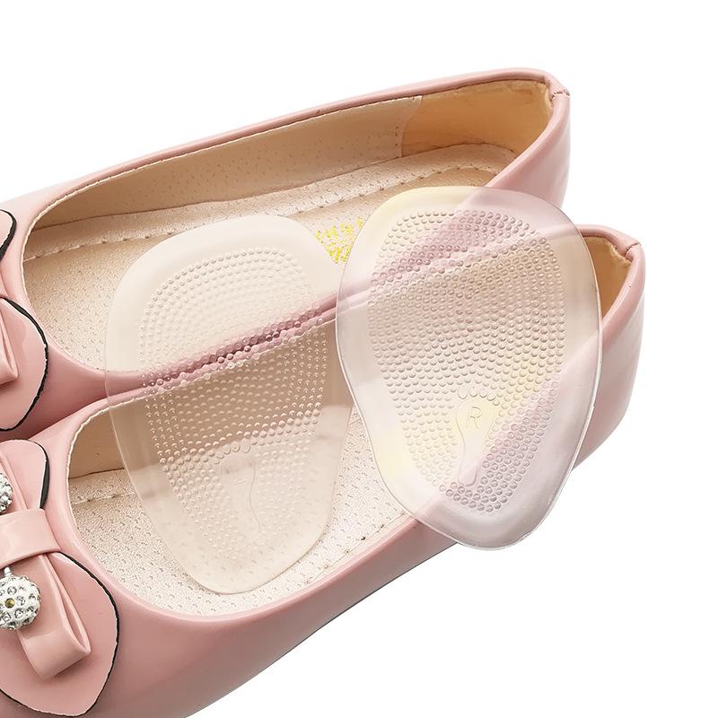 Shock-Absorbing Non-Slip Silicone Gel Forefoot Pads - Transparent, Anti-Pain, Wear-Resistant Sports Half Pads