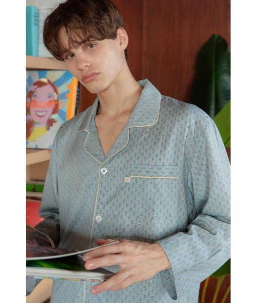 [May Flower] Barley Long Sleeve Modal Cotton Men's Plus Size Pajama Set [Shipped from Korea] 100% Authentic