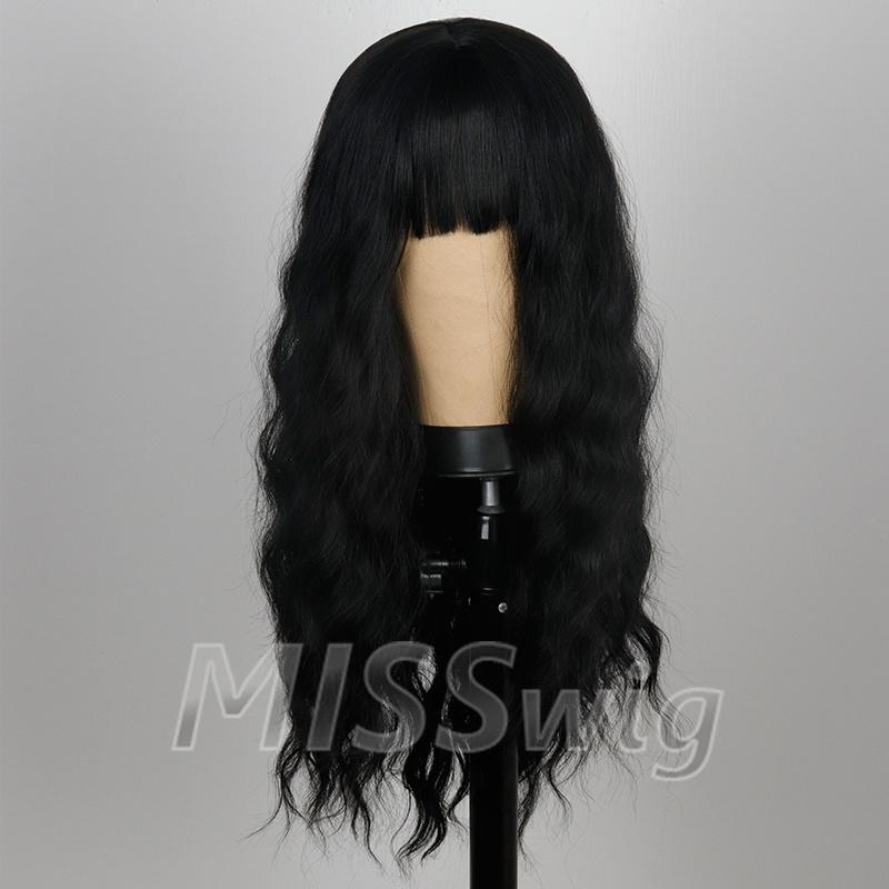 XINRAN Wunderschöne rosa Wasserwellen-Perücke, synthetische Perücke, farbige Perücke, Cosplay-Perücke, natürliche rosa Perücke für Frauen