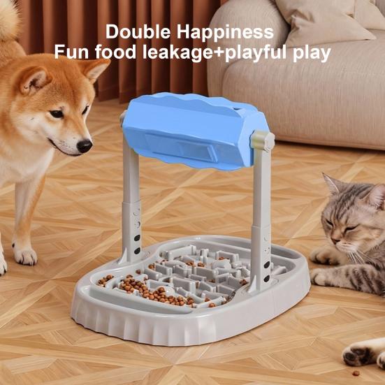 Etkileşimli Köpek Mama Kabı Eğlenceli Yavaş Besleyici Evcil Hayvan Zeka Oyuncakları Yüksekliği Ayarlanabilir Evcil Hayvan Ödül Dağıtıcı Köpekler Kediler İçin Sağlıklı Beslenme Ve IQ Eğitimi
