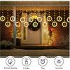BLOOMWIN Window Lights Christmas Decor Ring Lights with Ornament LED Curtain Lights Indoor Outdoor USB 9.8ft Warm White Christmas String Lights