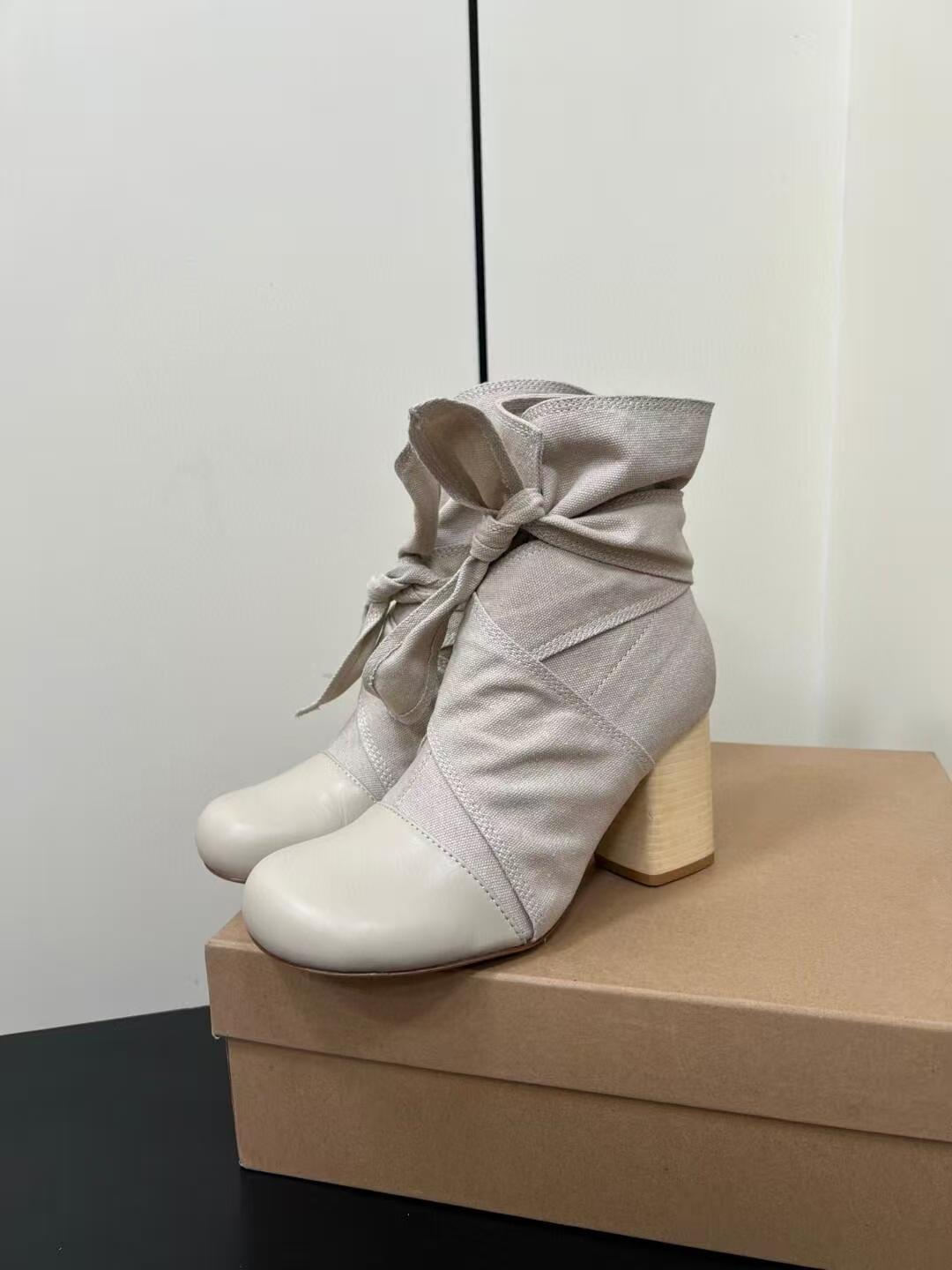 

Версия из овчины~ нишевый новый нишевый дизайн круглый носок толстый каблук ремешок модный темпераментный универсальный высокий каблук короткие ботинки женские тренд 40 бежевый