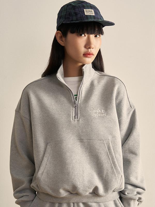 Hilliment Women S Semi-Crop Sweatshirt (M/Grey) M/S