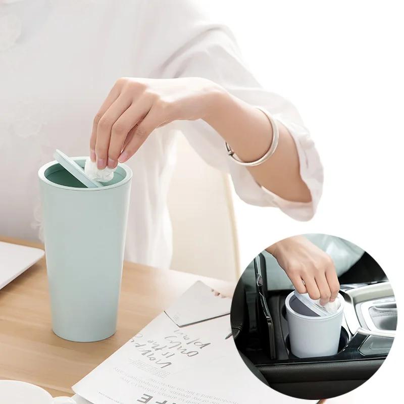 Mini Waste Bin Desktop Office Organizer Storage Home Garbage Basket Container Table Trash Bin Cleaning Barrel Small Trash Can