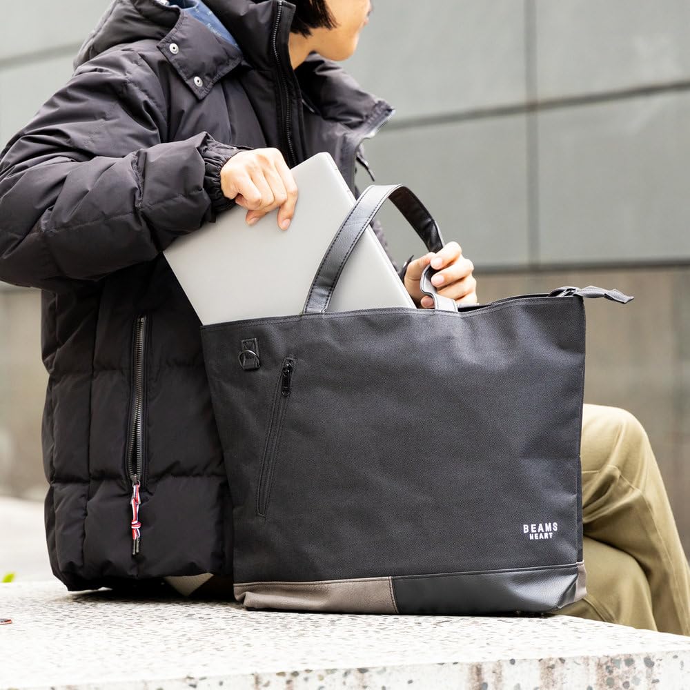 Campus Bag Switching Heathered Material Tote Bag BLACK FREE 42610038147 [BEAMS HEART] Men's