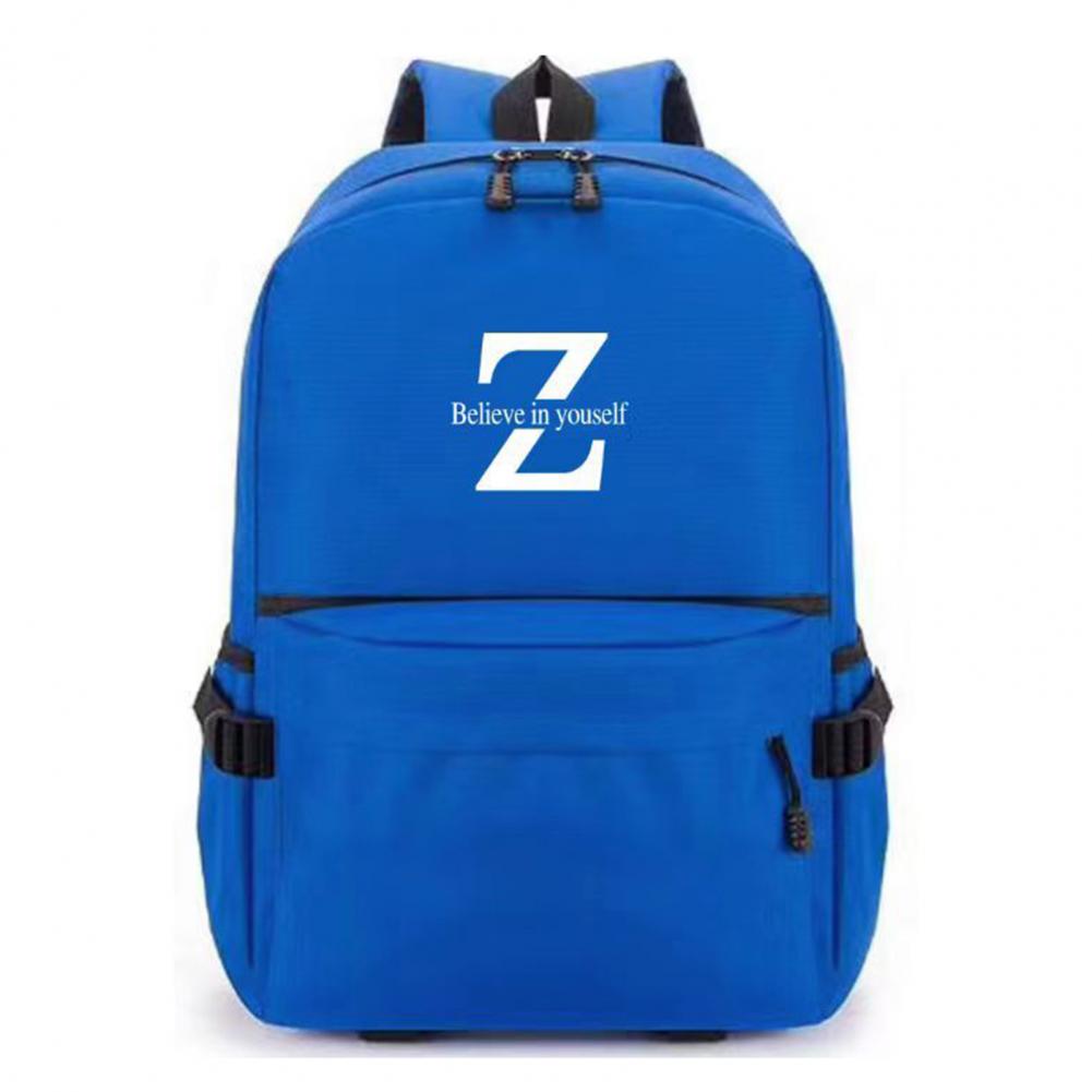 Kids Schoolbag Wide Padded Shoulder Straps Waterproof Scratch-resistant Large Capacity Letter Print Solid Color Backpack