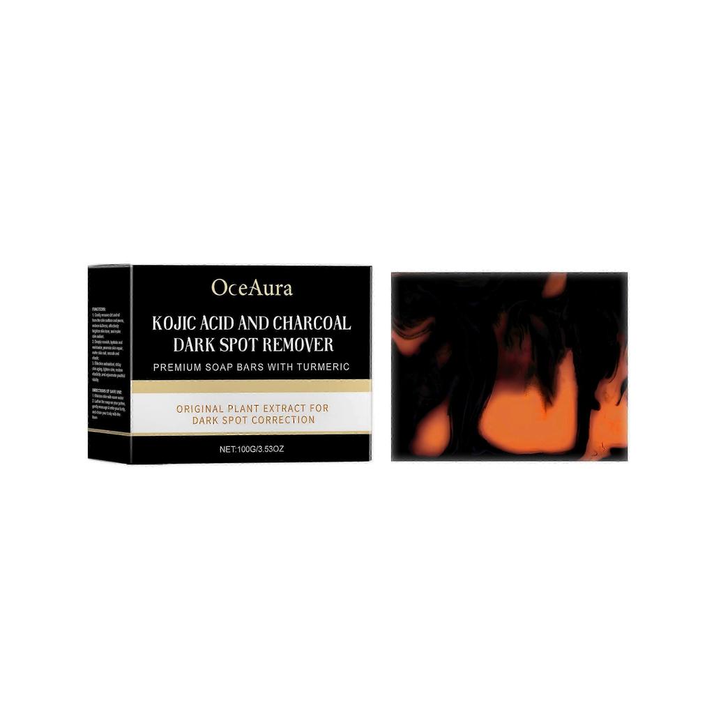 OceAura Turmeric Charcoal Skincare Bath Soap Body Temperature and Cleansing Moisturizing Body Soap