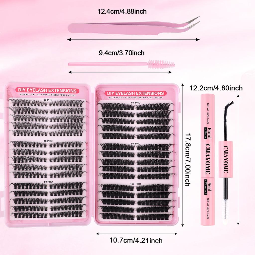 Natural Dense Gradual Change Single Cluster False Eyelashes Daily Activities Diy Segmented D Curl Eyelashes