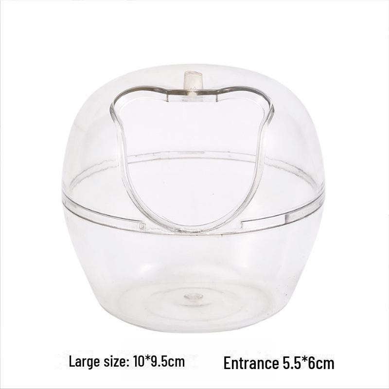 Transparent Hamstersauna: Litet husdjursbadkar med deodoriserande, rengörande funktioner & externt sandbad.