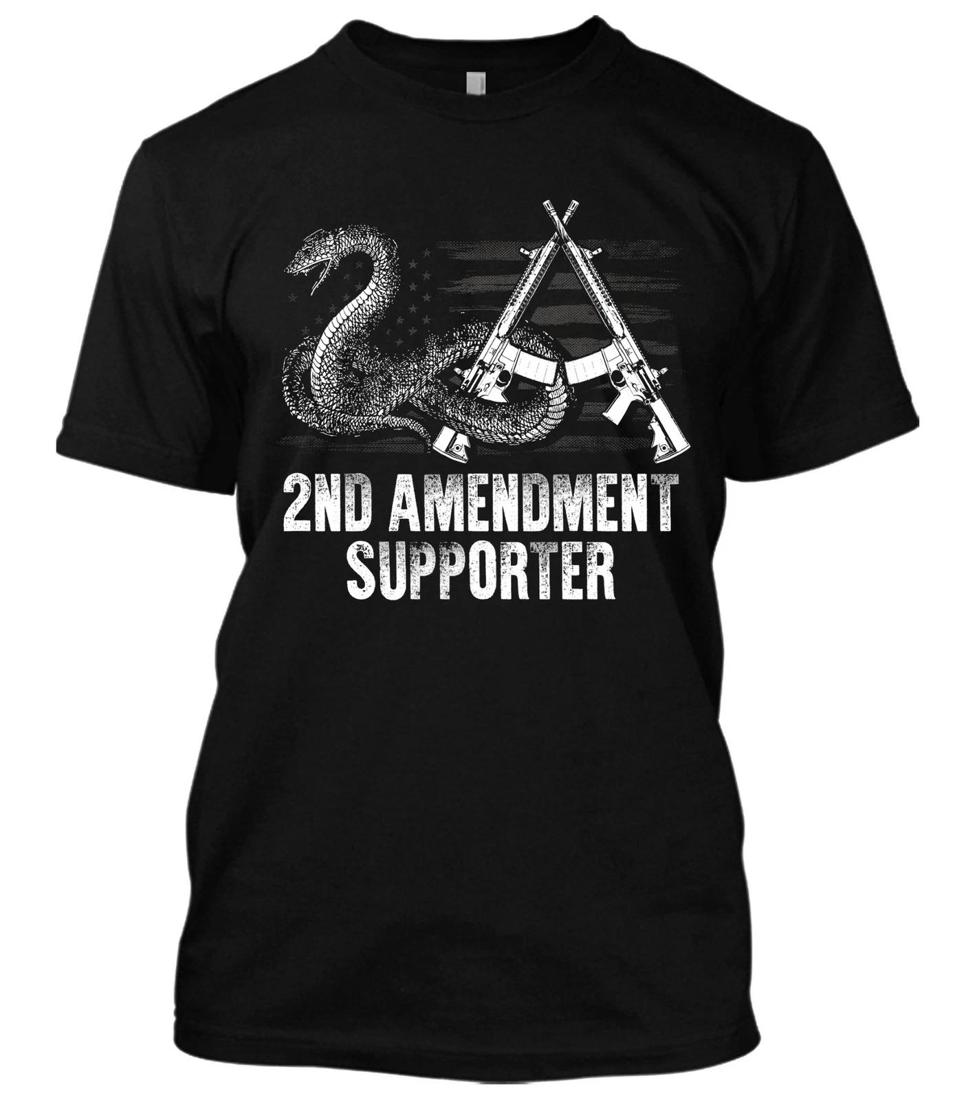 2nd Amendment Supporters New Men s Shirt Pro-Guns AR15 Guns Rights USA Flag Tees XXL