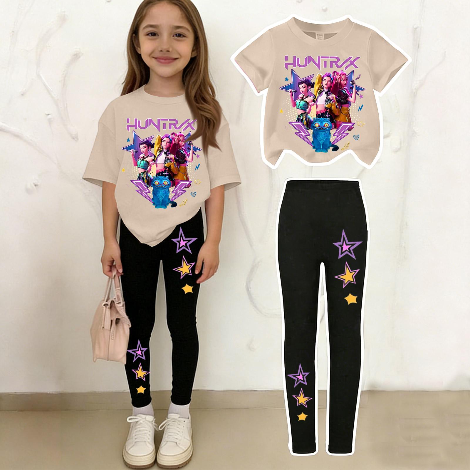 

Children s Casual Short-sleeved Printed Short-sleeved Shirt And Pants Two-piece Set 100