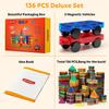 Gemmicc 136PCS Magnetic Tiles Building Blocks for Kids STEM Approved Educational Toys Magnetic Puzzle Building Blocks for Boys Girls Comes with 2 Cars
