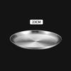 Stainless Steel Circular Barbecue Plate Bone Spitting Dish Korean Style Silver Shallow Dining Disc Round Plate Tableware