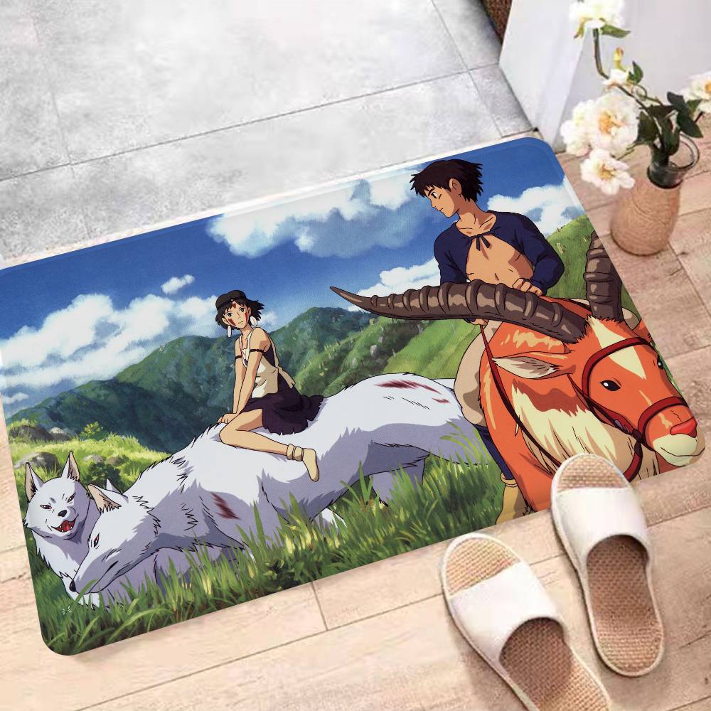 Anime Film P-Princezna M-Mononoke Vstupní rohožka Skandinávský styl Domácí rohožka Koupelnové-WC rohožky Ložnice Hotelová dekorační rohož