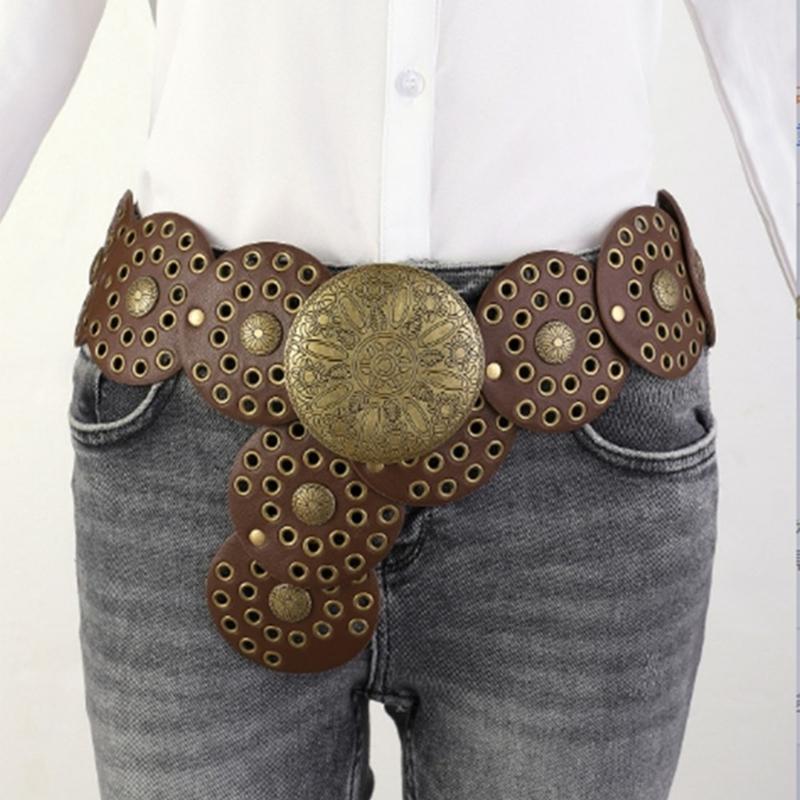 Waist Belt Hot Girl Sexy Grommet Discs Adjustable Body Chain for Dress Stage