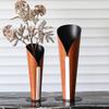 Contemporary Abstract Leather Torch Flower Vase Ornament for Home Decor