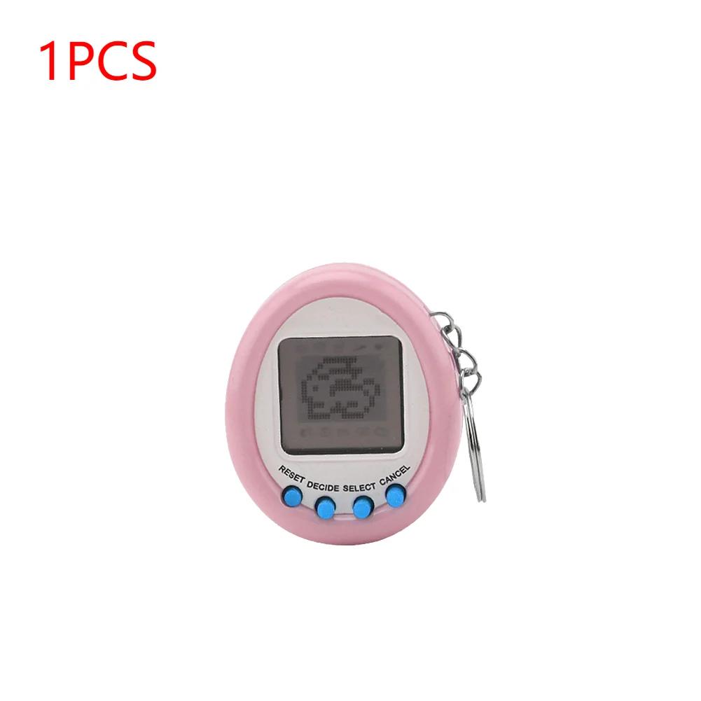 2PCS Macaron Mini Electronic Pet Machine Virtual Pet Tamagotchi Toy With Keyring Virtual Cyber Toy For Kids Birthday Gifts