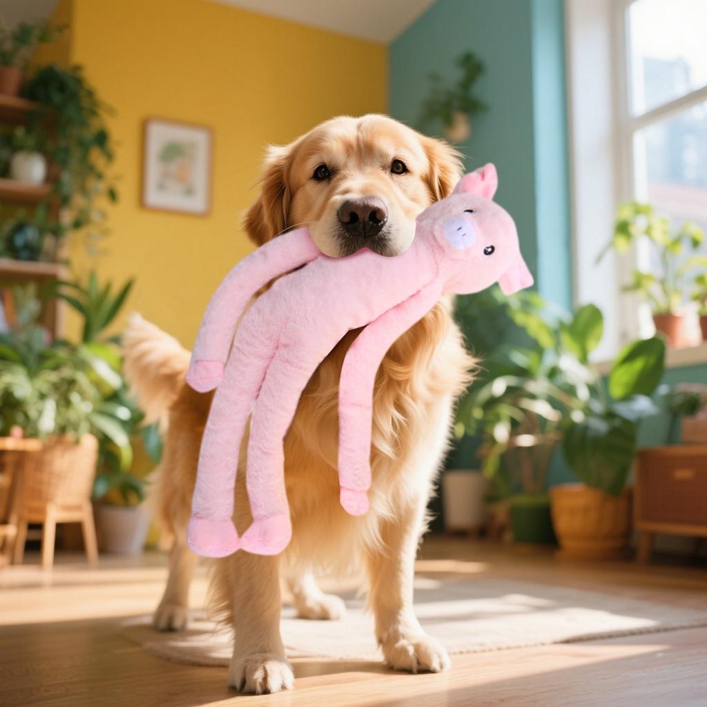 Mummy Plush Squeaky Dog Toy With 8 Organ Shaped Toys For Small Medium Dogs