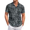 Camicia Casual da Uomo con Stampa a Maniche Corte