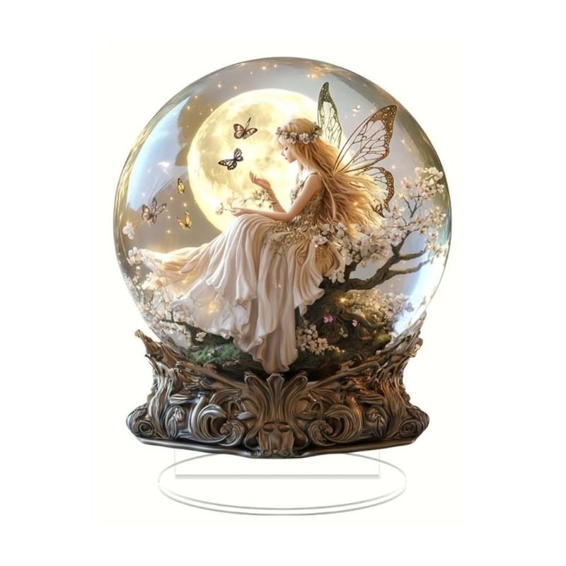 

Moons Star Pattern Transparents Acrylic Sphere for Desk Shelf Decoration 200g Indoor and outdoor Use