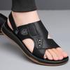Sandals men's leather beef tendon beach shoes outer wear summer new non-slip soft-soled casual waterproof two-in-one slippers