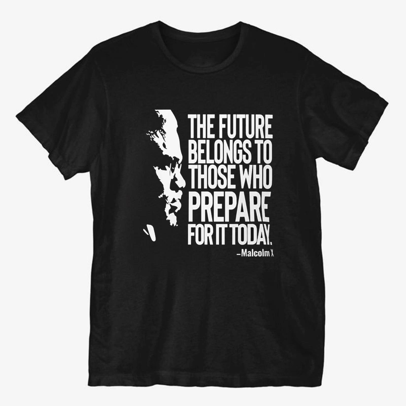 Retro Malcolm X Quote T-shirt, The Future Belongs To Those Who, Malcolm X Tee M