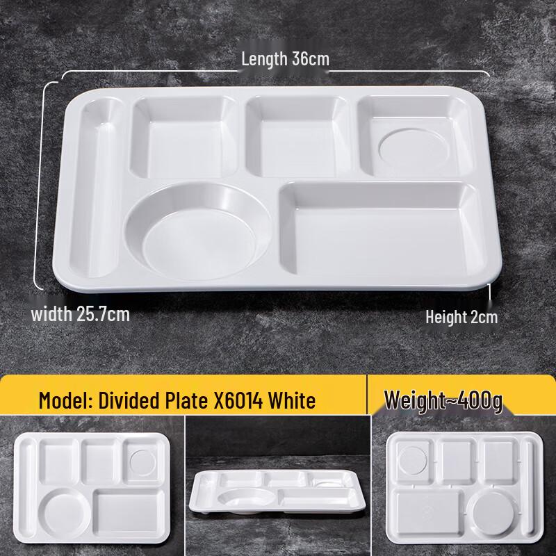 Melamine Rectangular Divided Dinner Plate