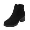 Stivali con plateau da donna, stivaletti da donna, moda autunnale, eleganti, in finta pelle scamosciata, eleganti, concisi, colori solidi, stivaletti con tacco alto
