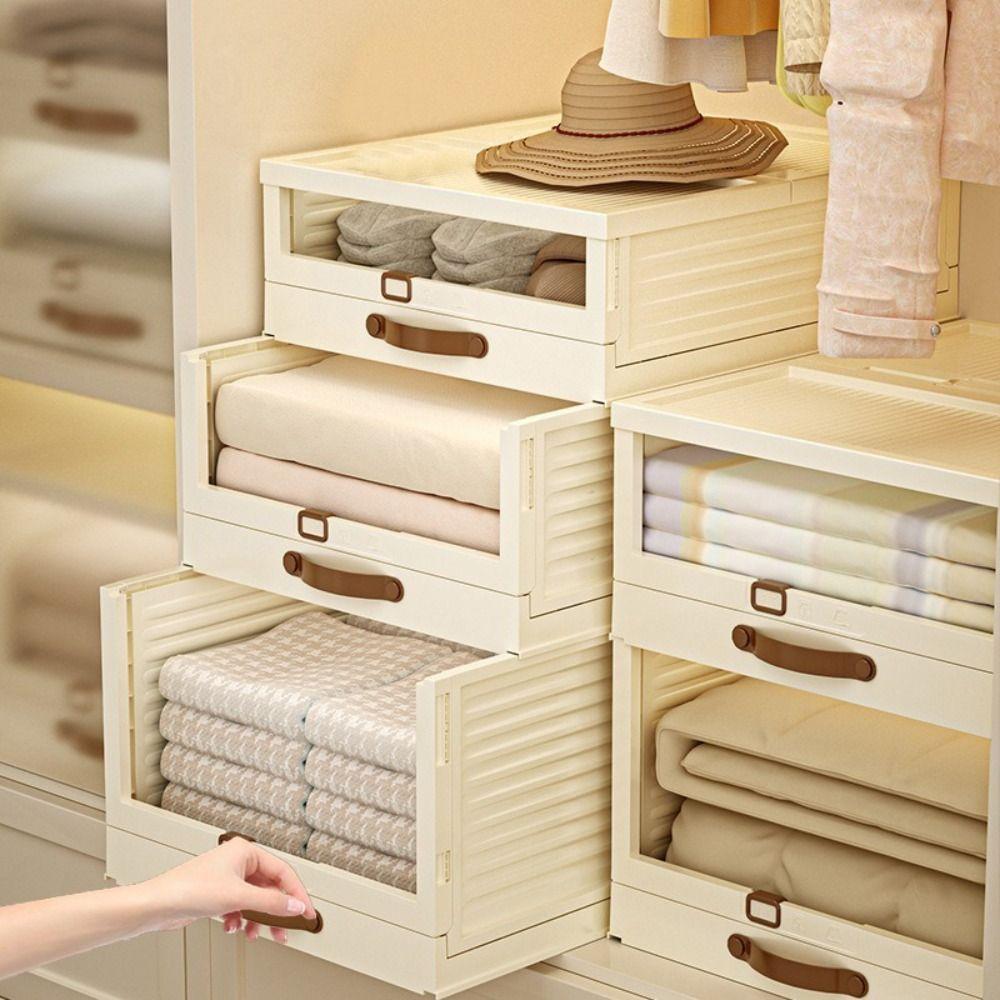 Stackable Storage Box Foldable Kitchen Organizers Household Drawer Organizer Desktop Sundries