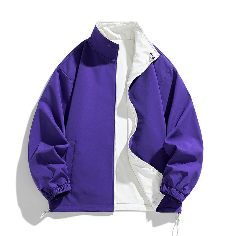 Wendejacke Herrenjacke Herbst Neu Stehkragen Lässig Vielseitig Sportjacke