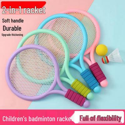 Set di racchette da badminton e tennis per bambini per divertimento all'aperto