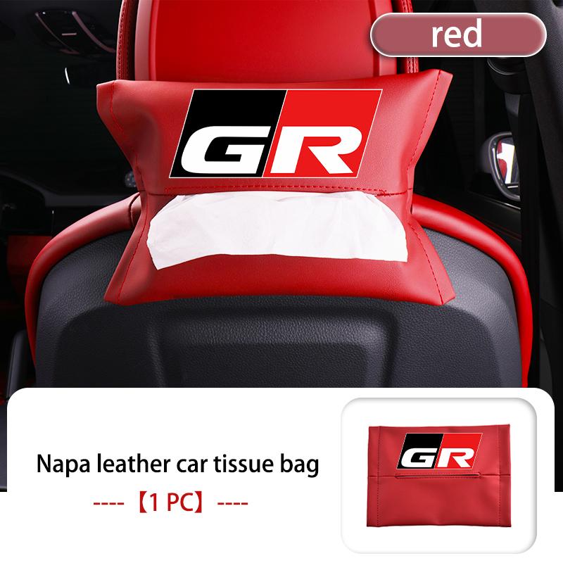 

For Toyota Car Tissue Box Leather Seat Back Hanging Tissue Bag Storage Accessories Yaris Corolla Rav4 CHR Auris Cruiser Prius