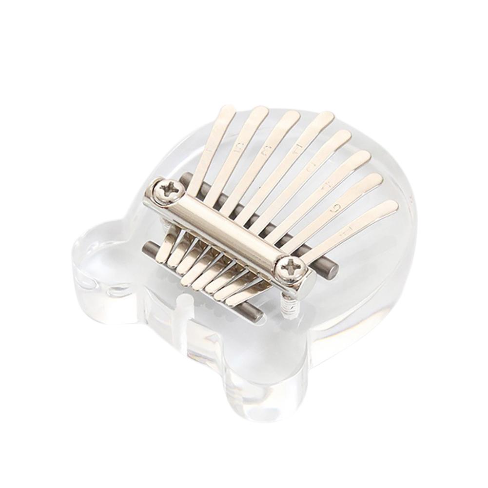Mini Crystal Finger Piano Acrylic 8-tone Kalimba Thumb Piano Cute Christmas Music Gifts Keyboard Instrument for Children Trainer