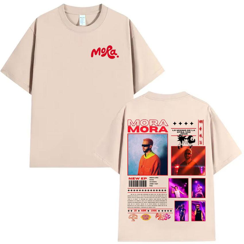 Singer Mora New Album Fashion Graphic T Shirt Mens Women Punk Casual Hip Hop Tshirts Summer Aesthetic Oversized Comfort Tshirt